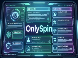 OnlySpin destek ve yardım merkezi ekranı
